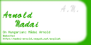 arnold madai business card
