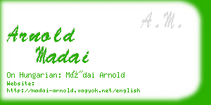 arnold madai business card